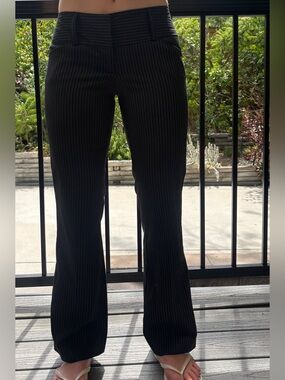 Windsor Black Pinstripe Boot Cut Pants